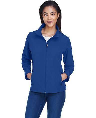 Team 365 TT80W Ladies' Leader Soft Shell Jacket in Sport royal front view