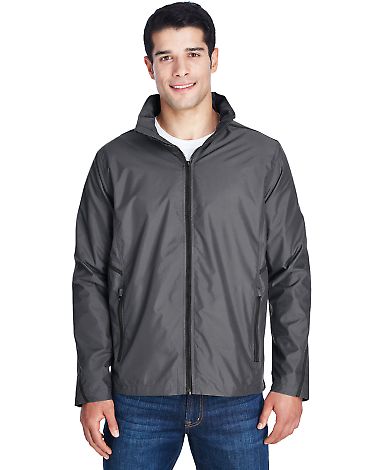 Team 365 TT70 Adult Conquest Jacket with Mesh Lini in Sport graphite front view