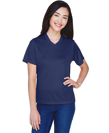 Team 365 TT11W Ladies' Zone Performance T-Shirt in Sport dark navy front view