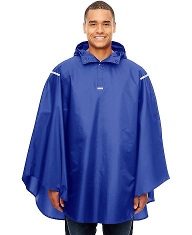 Team 365 TT71 Adult Zone Protect Packable Poncho in Sport royal front view