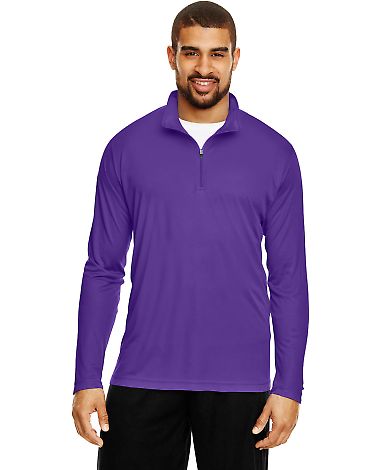 Team 365 TT31 Men's Zone Performance Quarter-Zip in Sport purple front view