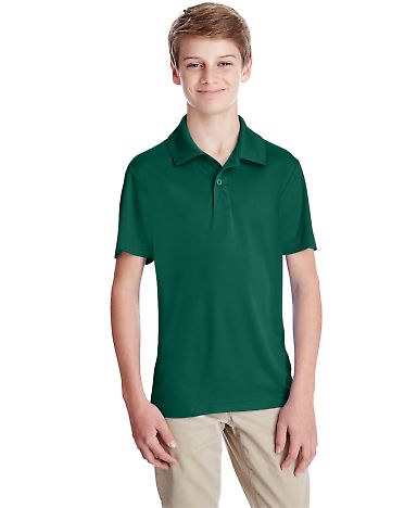 Team 365 TT51Y Youth Zone Performance Polo in Sport forest front view