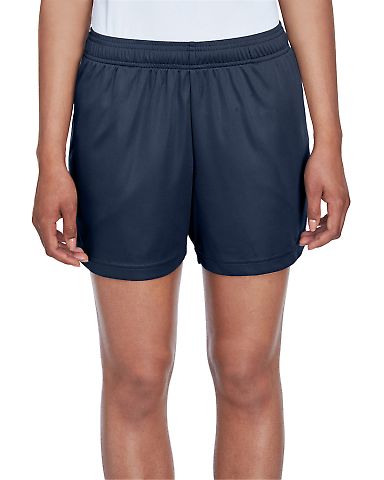 Team 365 TT11SHW Ladies' Zone Performance Short in Sport dark navy front view