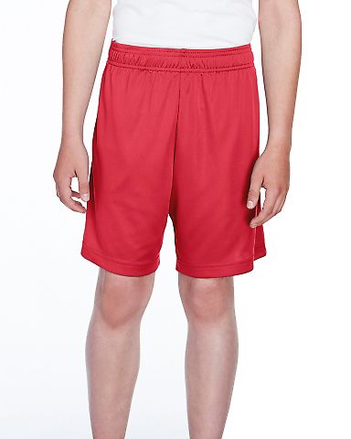 Team 365 TT11SHY Youth Zone Performance Short in Sport red front view