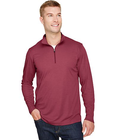 Team 365 TT31H Men's Zone Sonic Heather Performanc in Sp maroon hthr front view