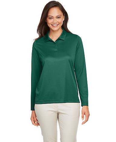 Team 365 TT51LW Ladies' Zone Performance Long Slee in Sport forest front view