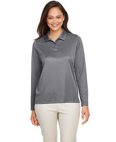 Team 365 TT51LW Ladies' Zone Performance Long Slee in Sport graphite front view