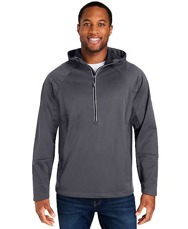 Core 365 CE711 Unisex Techno Lite Pullover Anorak in Carbon front view