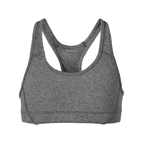 Soffe 1227G GIRLS SPORTS BRA in Black heather 003 front view