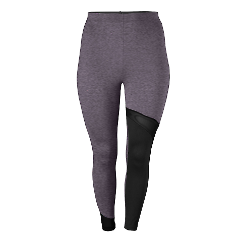 Soffe 1268C CURVES ROCKIN IT LEGGING in Grey heather 90m front view