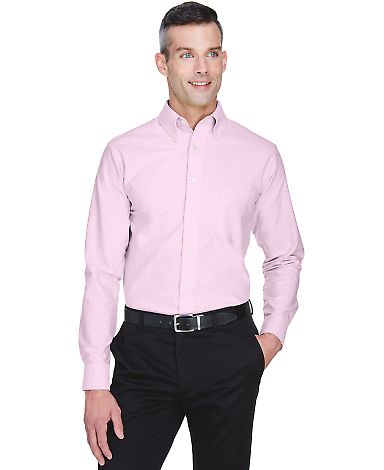 8970 UltraClub® Men's Classic Wrinkle-Free Blend  in Pink front view