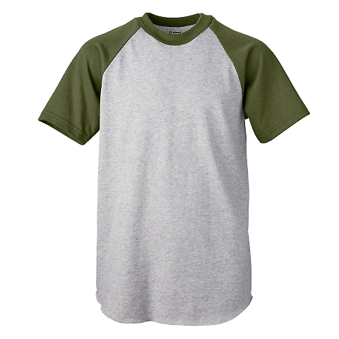 Soffe 208B Youth B/B Tee in Od green gey front view