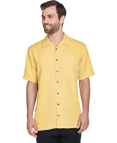 8980 UltraClub® Men's Blend Cabana Breeze Camp Sh in Banana front view