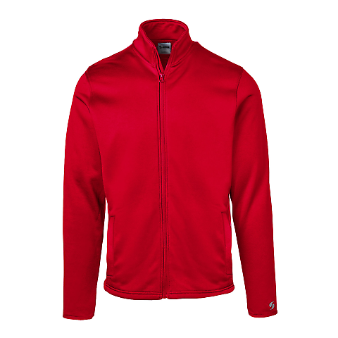 Soffe 6966M ADLT POLY TECH FLEECE JACKET in Red 620 front view