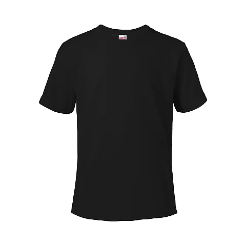 Soffe B345 Youth S/S Tee in Black e27 front view