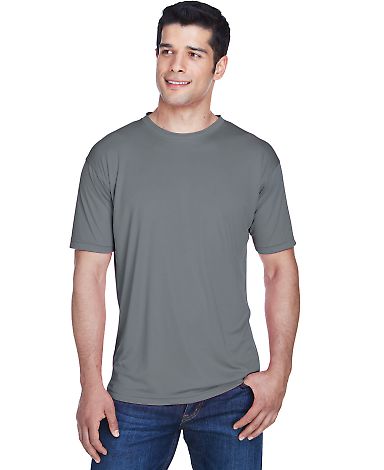 8420 UltraClub Men's Cool & Dry Sport Performance  in Charcoal front view
