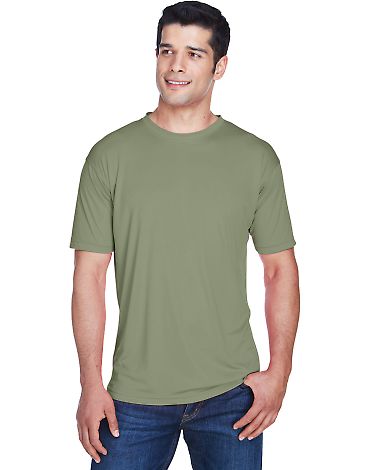 8420 UltraClub Men's Cool & Dry Sport Performance  in Military green front view