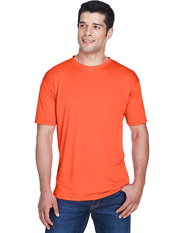 8420 UltraClub Men's Cool & Dry Sport Performance  in Orange front view