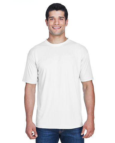 8420 UltraClub Men's Cool & Dry Sport Performance  in White front view
