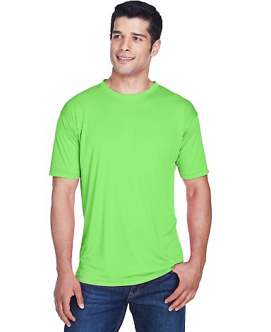 8420 UltraClub Men's Cool & Dry Sport Performance  in Lime front view