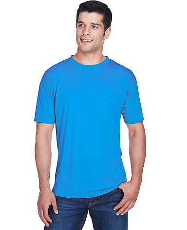 8420 UltraClub Men's Cool & Dry Sport Performance  in Pacific blue front view
