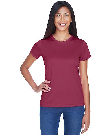 8420L UltraClub Ladies' Cool & Dry Sport Performan in Maroon front view