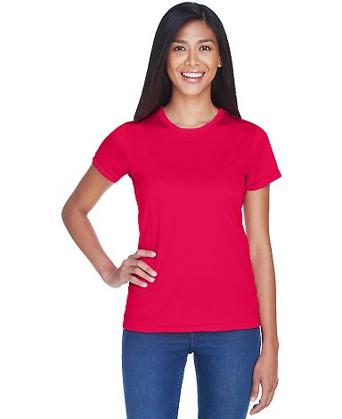 8420L UltraClub Ladies' Cool & Dry Sport Performan in Red front view