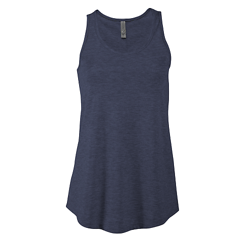 Soffe P506TS LADIES TRI BLEND FLOWY TANK in Athletic navy heather k3a front view