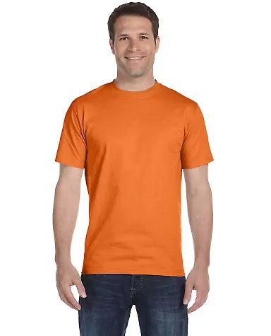 Hanes 5280 ComfortSoft Essential-T T-shirt in Safety orange front view
