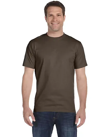 Hanes 5280 ComfortSoft Essential-T T-shirt in Dark chocolate front view