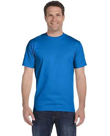 Hanes 5280 ComfortSoft Essential-T T-shirt in Blue bell breeze front view