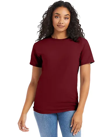 Hanes 5280 ComfortSoft Essential-T T-shirt in Athletic cardinal front view