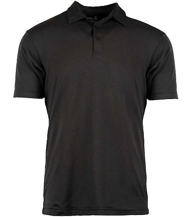 Burnside Clothing 0900 Dawn to Dusk Polo in Heather black front view