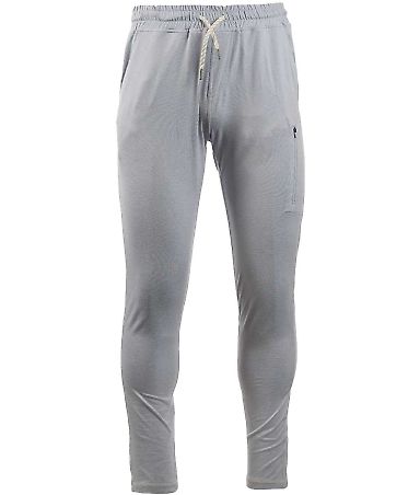 Burnside Clothing 8857 Dawn to Dusk Jogger in Heather light grey front view