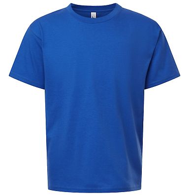 American Apparel 2001Y Youth Fine Jersey Tee in Royal blue front view