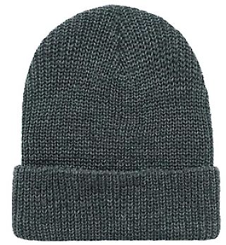 Decky Hats 600DE Decky GI Watch Cap Beanie in Heather charcoal front view