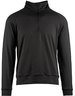 Burnside Clothing 8167 Dawn to Dusk Quarter-Zip Pu in Heather black front view