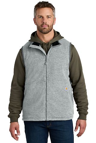 CARHARTT CT106418 Carhartt Textured Fleece Vest in Hthrgrey front view