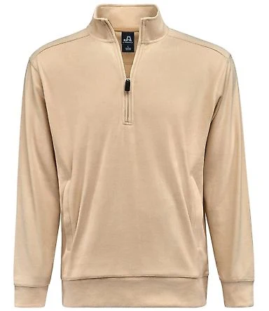 J America 8760 Element Fleece Quarter-Zip Sweatshi in Almond front view