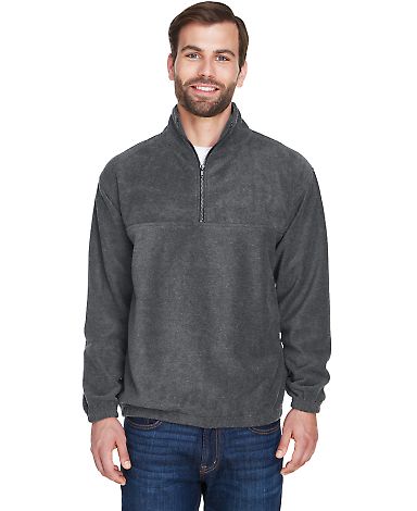 8480 Adult UltraClub® Polyester Iceberg Fleece 1/ in Charcoal front view