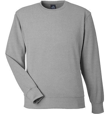 J America 8761 Element Fleece Crewneck Sweatshirt in Grey front view