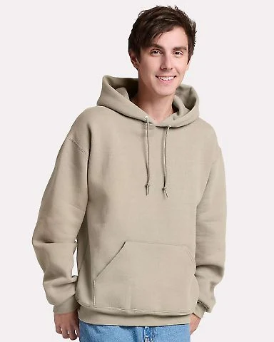 Jerzees H12MR Rugged Hooded Sweatshirt in Putty front view