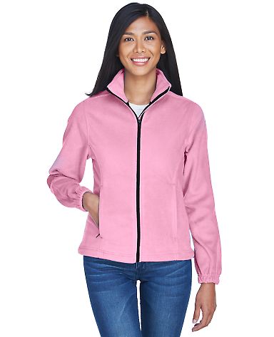 8481 UltraClub® Polyester Ladies' Iceberg Fleece  in Pink front view