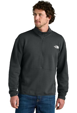The North Face NF0A8C5G Double-Knit 1/2-Zip Fle in Asphaltgry front view