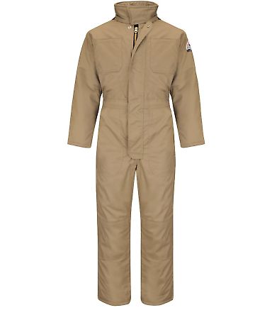 Bulwark CLC8 Premium Insulated Coverall - EXCEL FR in Khaki front view