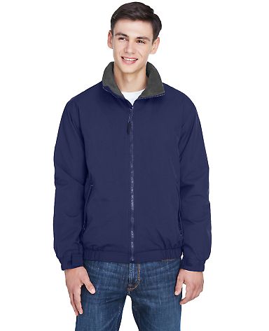 8921 Men's UltraClub® Adventure All-Weather Jacke in Navy/ charcoal front view