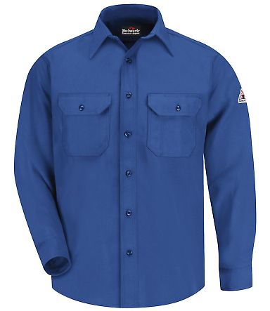 Bulwark SND6T Uniform Shirt - Nomex® IIIA - Tall in Royal blue front view