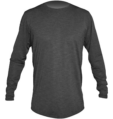 Anetik MVLPRL8 Low Pro Tech Long Sleeve T-Shirt in Charcoal heathered front view
