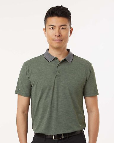 Anetik MPTNTS0 Transit Tech Polo in Dark olive heathered front view
