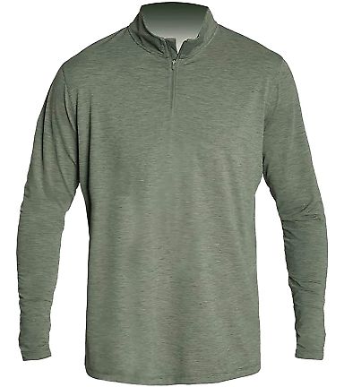 Anetik MVQTRL9 Low Pro Quarter-Zip in Dark olive heathered front view